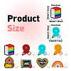 16Pcs 8 Style Food Grade Eco-Friendly Silicone Focal Beads SIL-TA0001-74-3