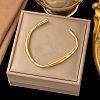 304 Stainless Steel C-Shaped Cuff Bangles for Women BJEW-G759-02G-1