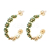 304 Stainless Steel Enamel Stud Earrings EJEW-S226-02G-03-2