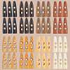 48Pcs 8 Colors 2-Hole Wood Buttons WOOD-GF0002-35A-7