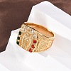 304 Stainless Steel Wide Band Finger Rings RJEW-F201-05G-5