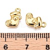 Christmas Theme Brass Micro Pave Clear Cubic Zirconia Charms KK-T073-16G-3