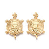 304 Stainless Steel Turtle Pendants STAS-T069-19G-1