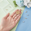 8Pcs 2 Colors Eco-friendly Rack Plating Brass Micro Pave Cubic Zirconia 2-Loop Charms KK-BC0011-46-3