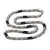 201 Stainless Steel Cross Byzantine Chain Necklace NJEW-F222-38EBP-07-1