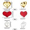30Pcs 3 Style Heart Pendants FIND-FH0003-50-2
