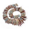 Natural Aqua Terra Jasper Graduated Beads Strands G-F590-01-2