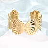 Ocean 304 Stainless Steel Shell Shape Open Cuff Bangles for Women AJEW-P127-28G-3