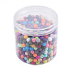 Baking Painted Glass Round Beads DGLA-T003-001-2