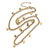 304 Stainless Steel Twisted Chain Necklaces with Butterfly Charm Tassel NJEW-R023-06G-4