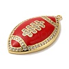 Rack Plating Brass Enamel with Cubic Zirconia Pendant KK-A229-32G-04-2