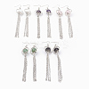 Natural Gemstone Dangle Earrings EJEW-JE02510-1