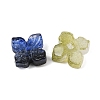 Baking Paint and Golden Metal Enlaced Glass Beads X-DGLA-T004-15M-2