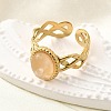 304 Stainless Steel Cuff Rings for Women RJEW-U062-02A-01G-2
