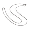 Classic Plain 304 Stainless Steel Mens Womens Cable Chain Necklace Making STAS-P045-03P-3