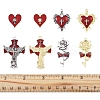 16Pcs 8 Styles Alloy Enamel Pendants FIND-FS0003-88-5