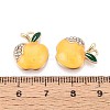 Rack Plating Alloy Crystal Rhinestone Enamel Pendants PALLOY-T091-29M-4
