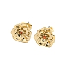 Brass Micro Pave Cubic Zirconia Ear Studs EJEW-P283-01G-01-1
