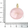 Natural Rose Quartz Faceted Pendants G-A287-02G-12-3