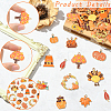 56Pcs 14 Styles Thanksgiving Day Theme Alloy Enamel Pendants ENAM-SC0006-80-3