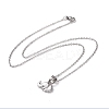 Non-Tarnish 304 Stainless Steel Elephant Pendant Necklace for Women STAS-E154-26P-2