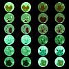 22Pcs 11 Styles Transparent Hand Painting Acrylic Beads OACR-TA0001-29-2