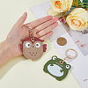 2Pcs 2 Style Owl & Frog Imitation Leather Anti-Lost Protection Covers AJEW-HY0001-22-5