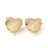 Cubic Zirconia Heart Stud Earrings EJEW-C008-21G-01-1