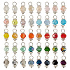 180Pcs 9 Colors Electroplate Glass Pendants PALLOY-GO00004-1