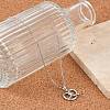 Brass Clear Cubic Zirconia Heart Pendant Box Chain Necklaces NJEW-M079-03P-2