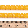 Opaque Spray Painted Glass Beads GLAA-ZX008-6mm-18K-4