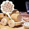 36Pcs Unfinished Wood Wheels Toys AJEW-DR0001-53-7