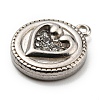 316 Surgical Stainless Steel with Rhinestone Pendants STAS-G310-01P-3