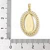 Brass Micro Pave Clear Cubic Zirconia Pendants KK-G548-16G-3