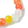 8mm Baking Paint Imitation Jade Glass Round Beaded Stretch Kids Bracelets for Girls Boys BJEW-JB10895-5