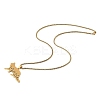 201 Stainless Steel Hollow Cat Shaped Pendant Box Chain Necklaces NJEW-M086-06G-2