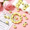 1 Set 26Pcs Yellow Round with Letter Silicone Beads ST-CJ0041-015-6