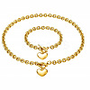Heart Stainless Steel Pendant Necklaces & Charm Bracelets Sets FS-WG8EF15-02-3