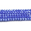 Opaque Solid Color Electroplate Glass Beads Strands GLAA-F029-P4mm-C11-1