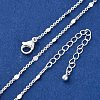 1MM Brass Cable Chain Necklace for Women Men KK-P302-02S-1
