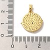 Rack Plating Brass Micro Pave Cubic Zirconia Pendant KK-U027-15G-3