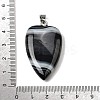 Natural Black Banded Agate(Dyed & Heated) Pendants G-F820-04P-13-3