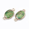 Electroplate Natural Regalite/Imperial Jasper/Sea Sediment Jasper Links connectors G-S329-017B-1