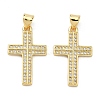 Brass Micro Pave Cubic Zirconia Pendants KK-A282-02A-G-1