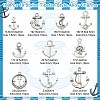 100Pcs 10 Styles Tibetan Style Alloy Charms TIBEP-CJ0001-54-2