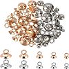 60Pcs 10 Style 201 Stainless Steel Bead Cap Pendant Bails STAS-UN0028-25-1