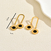 201 Stainless Steel Enamel Stud Dangle Earrings for Women CG3139-2