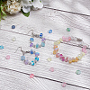 200Pcs 10 Colors Frosted Transparent Glass Beads FGLA-AR0001-03-3
