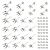 Unicraftale 80Pcs 4 Style 304 Stainless Steel Flat Round Stud Earring Settings STAS-UN0050-44-1