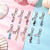Natural & Synthetic Gemstone Chip Beaded Pendant Decorations HJEW-JM03265-1